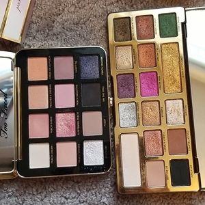 Too faced chocolate gold and white peach palettes